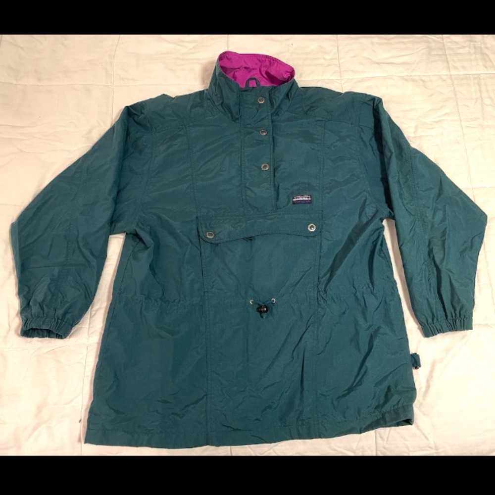 Vintage White Sierra Outdoor Jacket L 80s Windbreaker 1/4 Zip Forest Green Ski